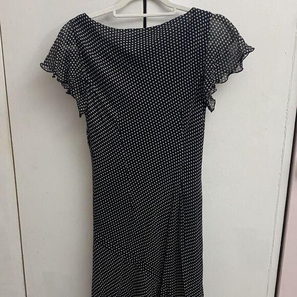 Vintage Adrianna Papell woman polka dot silk dress 100%silk - Picture 2 of 7